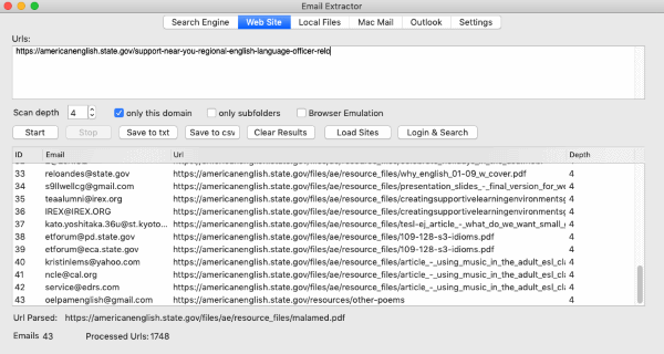 Website extraction