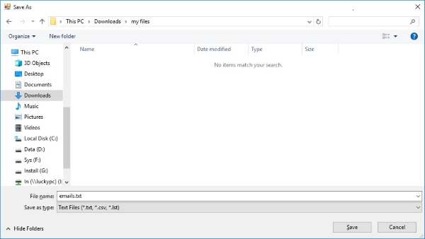 Save File Dialog
