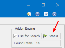 Email Search Engine Status Button