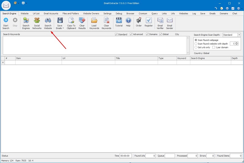 Email Extractor Website Search