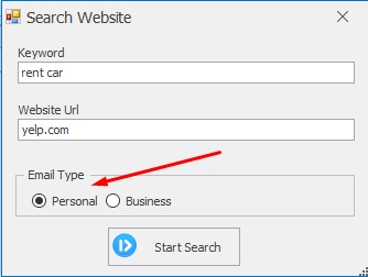 Select Email Type