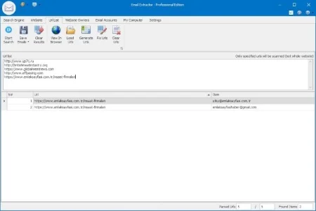 Extract Email Addresses From Url List