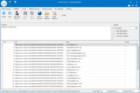 Extrair endereços de e-mail de um site
