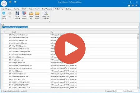 Email Extractor — ricerca email e telefoni in file locali Word, Excel, PDF